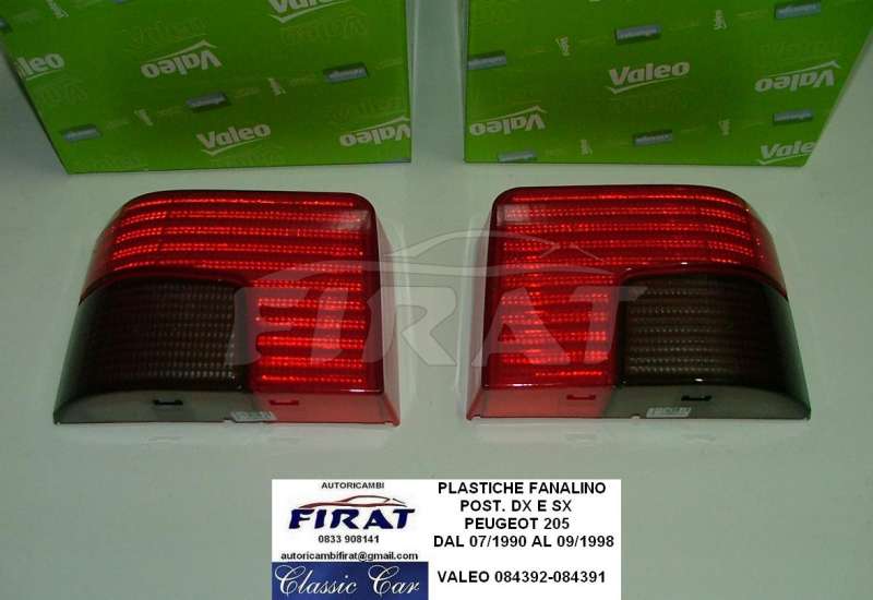 PLASTICA FANALINO PEUGEOT 205 90 - 98 POST.DX E SX VALEO